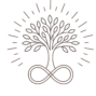 logo représentant un arbre de vie, le symbole de l'infini et l'énergie au dessu de l'arbre